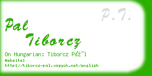 pal tiborcz business card